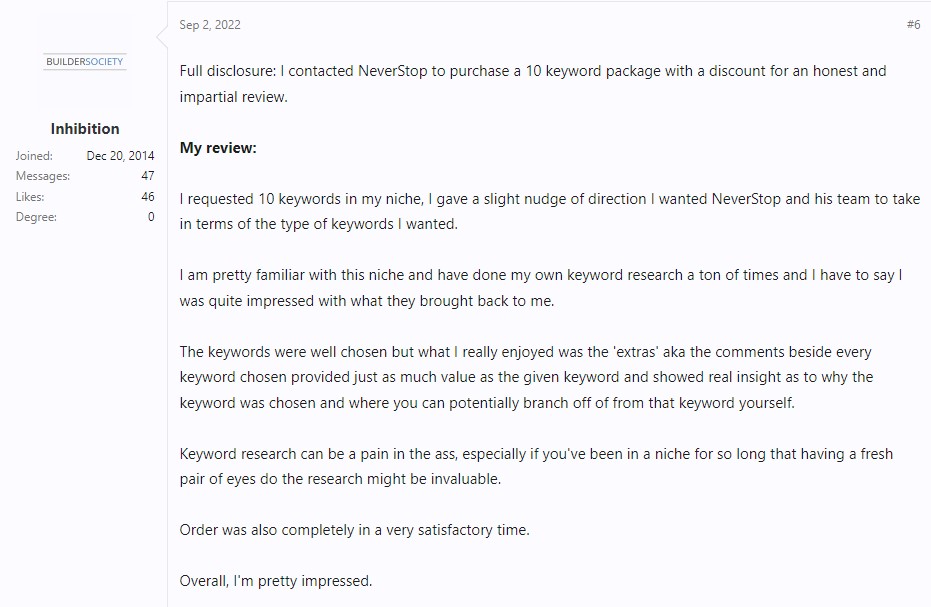 curated keywords review